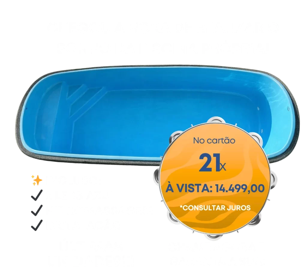 Piscina de fibra de 6 metros instalada